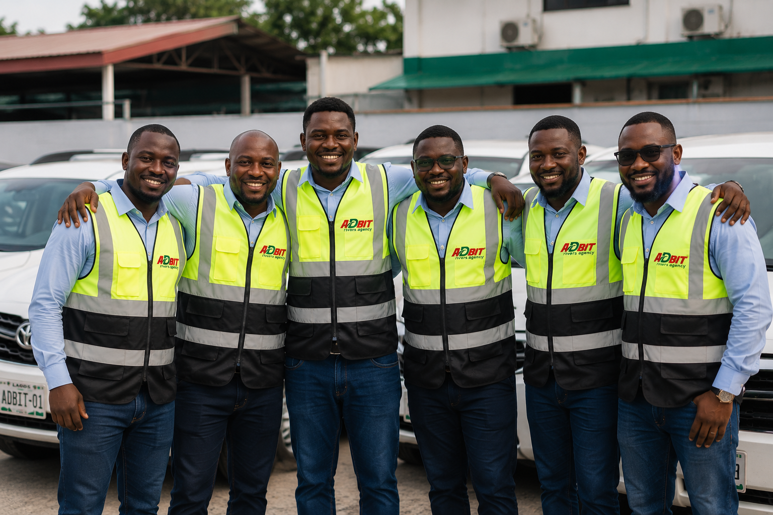 ADBIT verified drivers team in branded uniforms